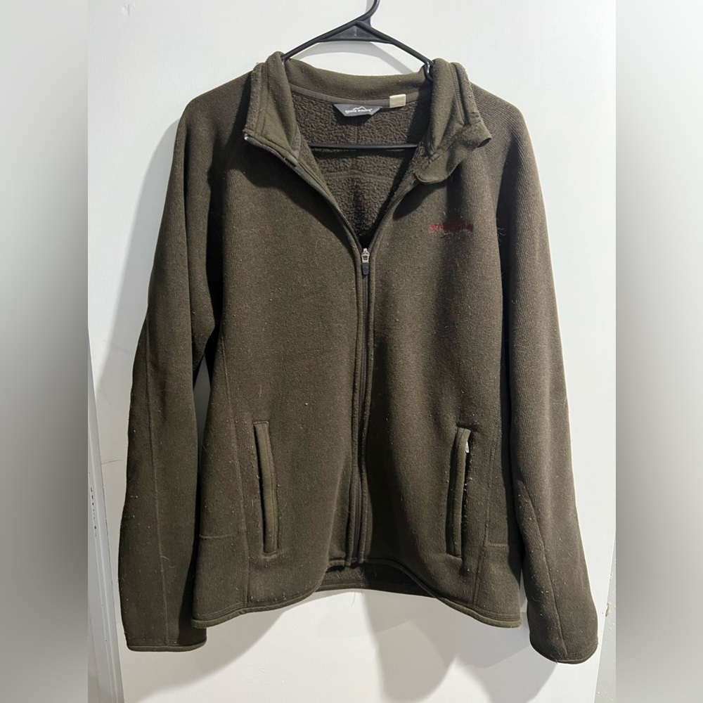 Eddie Bauer Brown Zip Jacket Size Medium